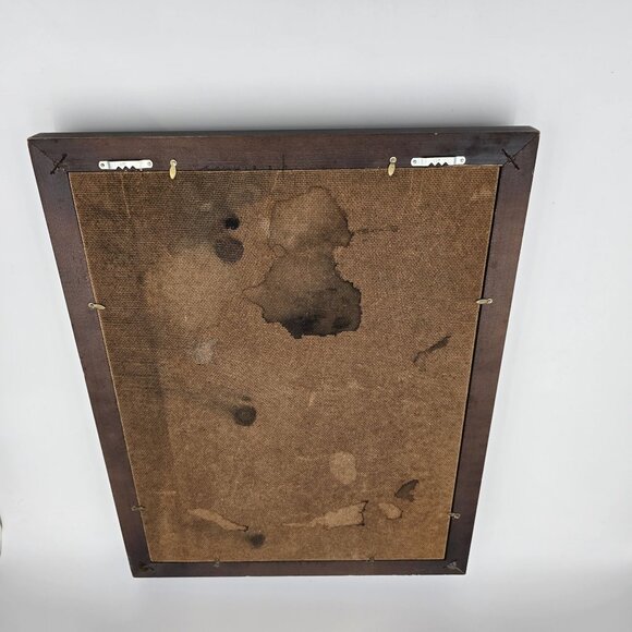 Shadow Box Display Frame Wood Red Velvet Insert Black Finish Mid-Century, Spoons - Picture 6 of 8